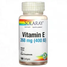 Витамин Е Solaray Vitamin E, 400 IU, 100 капсул
