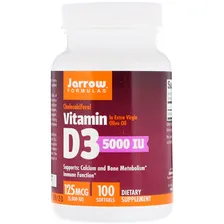 Jarrow Formulas Vitamin D3 Cholecalciferol 5000IU 100softgels