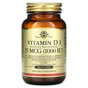 Витамин Д3 Solgar Vitamin D3, 1000 IU, 100 мягких гелевых капсул