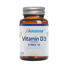 Avicenna Vitamin D3 MAX 10 Витамин Д3, 10000 МЕ, 60 капсул