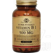 Vitamin B-1 (Thiamin) 500 мг 100 таблеток