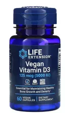Vegan Vitamin D3 (Веганский витамин D3) 125 мкг (5000 МЕ) 60 вег капсул (Life Extension)