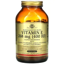 Витамин Е Solgar Vitamin E 400 Mixed Tocopherols, 250 мягких капсул