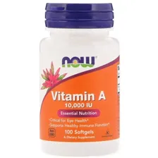 NOW Vitamin A 10000 IU 100 softegels