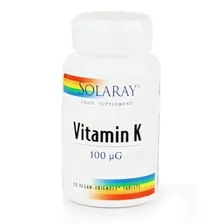 Витамины с Solaray Vitamin K 100mcg 60 Tabletten