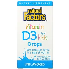 Natural Factors Vitamin D3 for Kids 400 МЕ 15 мл