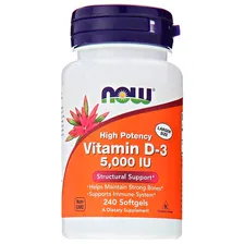 NOW Vitamin D3-5000 (240 капс.) [M]