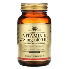 Solgar Natural Vitamin E 268 mg (400 IU) - Витамин Е 100 мягких капсул