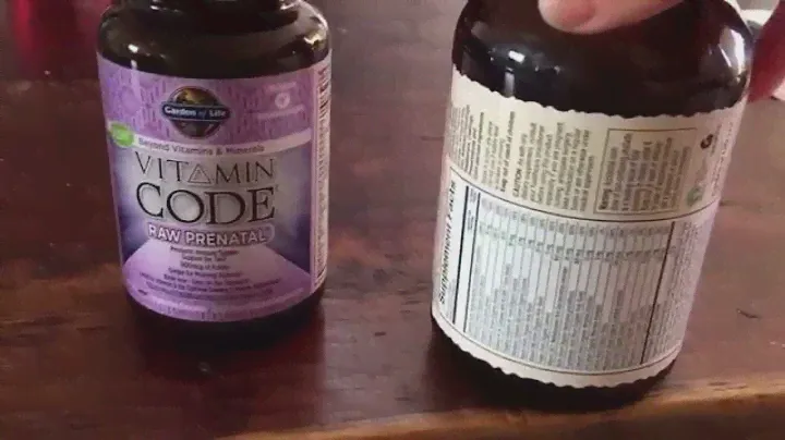 Vitamin Code Raw Prenatal VS Kind Organics Prenatal