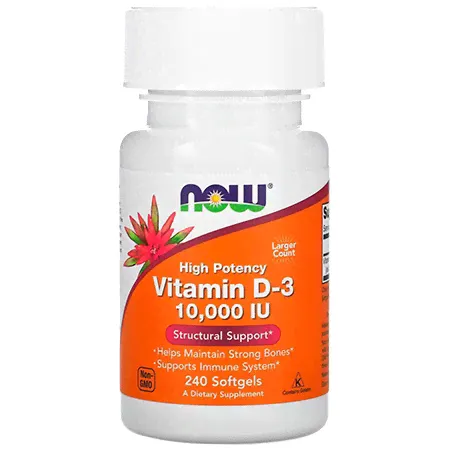 NOW Vitamin D3 10000 240 капсул