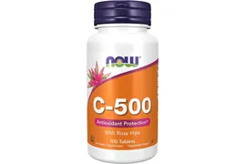 Vitamin C 500mg with Rose Hips 100 tabs Now