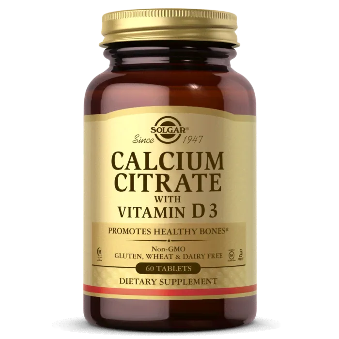 Calcium Citrate with Vitamin D3 (Цитрат кальция с витамином D3) 60 табл (Solgar)-0