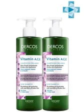 Виши Комплект Vitamin Шампунь для блеска волос Dercos Nutrients, 2 шт. по 250 мл (Vichy, Dercos Nutrients)