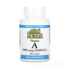 Natural Factors Vitamin A 10.000 IU 180 капсул