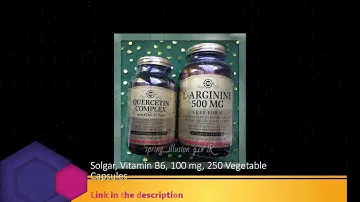 Solgar, Vitamin B6, 100 mg, 250 Vegetable Capsules