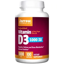 Jarrow Formulas Vitamin D3 Cholecalciferol 1000 IU 100 Softgels