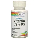 Капсулы Solaray Vitamin D3 + K2, 120 шт.