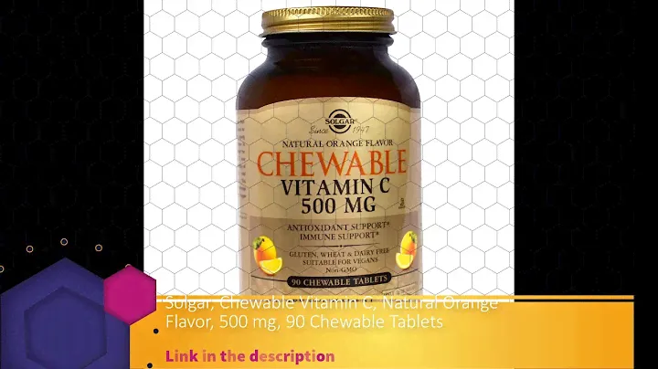 Solgar, Chewable Vitamin C, Natural Orange Flavor, 500 mg, 90 Chewable Tablets