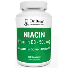 Niacin - 500 mg of Vitamin B3 - 100 Gelatin Capsules