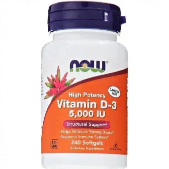 NOW Vitamin D3 5000ME 240 caps-1