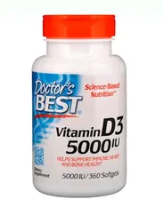Vitamin D3 (Витамин Д3) 5000 IU 360 капсул (Doctor`s Best)