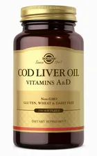 Solgar Cod Liver Oil (Vitamin A & D) Norwegian, 250 капсул