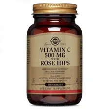 Витамин С с шиповником Solgar Vitamin C with Rose Hips, 500 мг, 100 таблеток