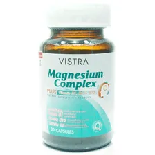 VISTRA Magnesium Complex Plus Vitamin B1, B6 & B12 30 capsules, Витаминный комплекс Магний + Витамины группы B1, B6 & B12 30 капсул