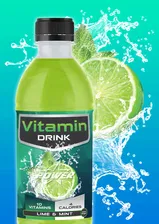 Напиток Vitamin drink Power Star лайм-мята, 500мл