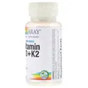 Капсулы Solaray Vitamin D3 + K2, 120 шт.