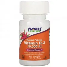 Витамин Д3 250 мкг NOW Vitamin D3 10000 IU - 120 гел.капсул