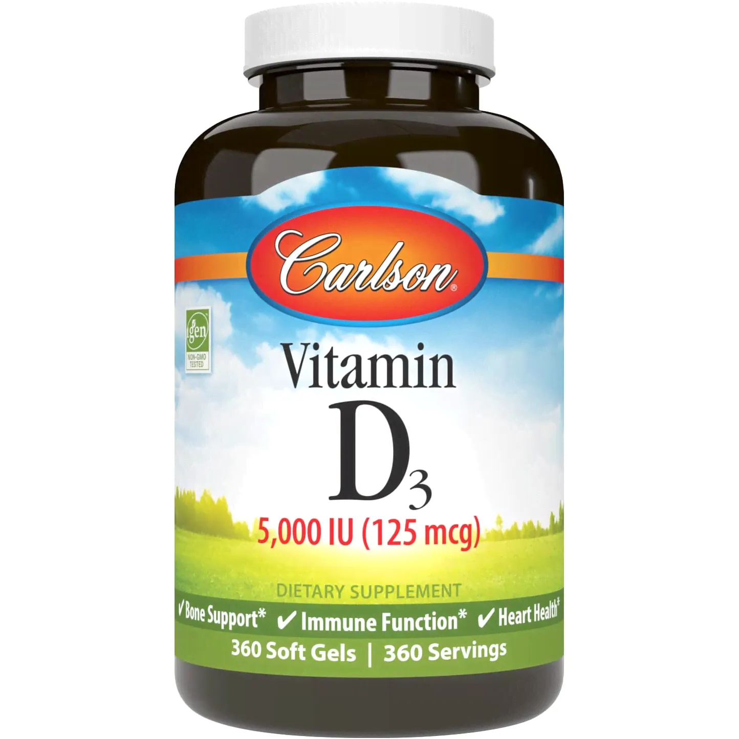 Carlson Vitamin D3 5.000 IU, капсулы 360 шт., Vitamin D3