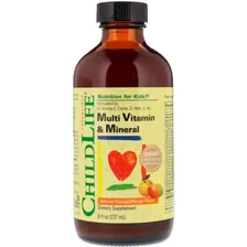 Витамины для детей (Multi Vitamin & Mineral), ChildLife, апельсин-манго, 237 мл