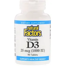 Natural Factors Vitamin D3 25 mcg
